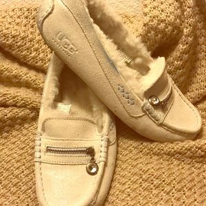 White ugg slipper moccasins